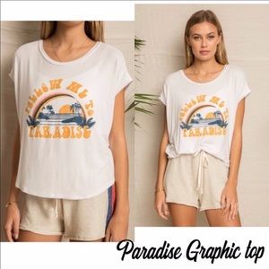 🎁NEW “Paradise " soft Graphic Tee